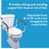 Carex Toilet Safety Frame - Toilet Safety Rails With Adjustable Width - Toilet Rails For Elderly, Handicap, Home Health Care Equipment After Surgery, Supports 300lbs
