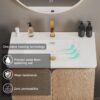 Dalia 30" Freestanding Bathroom Vanity with Overflow Sink One Piece Basin, Ample Storage Modern Design for Small Spaces, Minimalist Bathroom Cabinet