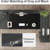 Tribesigns L-Shaped Executive Desk, 78" Modern Office Desk with Drawers and Lateral File Cabinet, Large Computer Table with Storage Shelves, Workstation for Home Office (Grey + Black)