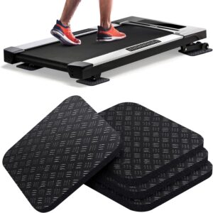 Treadmill Mat Pads 4PCS- Double-Sided Non-Slip - Anti Vibration Mat for Treadmill, Walking Pad, Exercise Bike - Hardwood Floors Protection