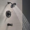 Delta BT14496-OB Windemere Function Tub Trim Kit with Single-Spray Head Shower Faucet, Without Rough, Oil Rubbed Bronze