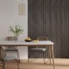 Acoustic Wood Wall Panels, 94.49” x 12.6” Soundproof Wall Panels, Wood Slat Wall Panels for Wall Decor (Smoking Walnut)