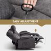 COMHOMA Manual Recliner Chair Set，Fabric Reclining Sofa Chair with Cup Holders, Upholstered Recliner with Side Pockets Suitable for Living Room Furniture （3+1+1）