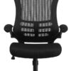 Flash Furniture Kelista High-Back Swivel Office Chair with Adjustable Lumbar Support and Seat Height, Ergonomic Mesh Desk Chair, Black