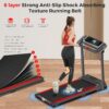 Portable Treadmill with Handle, 3.0HP Walking Pad Treadmill, Electric Compact Treadmills,Treadmills for Home Small Space with 12 Preset Programs, Walking Pad with Handle,300 LBS Capacity