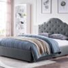 Merax Queen Platform Bed Frame with Headboard, Upholstered Wood Bed Frame, No Box Spring Needed,