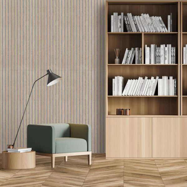 UMIACOUSTICS Wood Wall Panels, 2 PCS Acoustic Panels, 47.2” x 15.7” Sound Proof Panels for Home Office Cinema -Oak