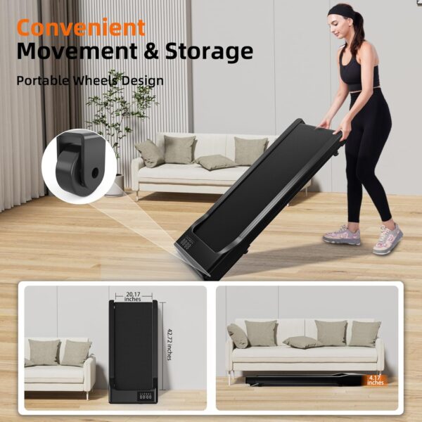 Walking Pad Treadmill, Under Desk Treadmill for Home Office,3 in 1 Treadmills for Home with Remote Control, Walking Jogging Machine with 300 lbs Weight Capacity in LED Display, No Assembly