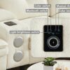 WEUP 115” Modern Cloud Couch Sectional Sofa with Bluetooth Speaker & USB Charger, LED Light, Storage Ottomans, Comfy Boucle U-Shaped Sectional Couches for Living Room, Apartment, White