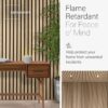 Two Acoustic Wood Wall Veneer Slat Panels - Natural Oak | 94.49 x 12.6 Each | 16.54 sq ft. Coverage | Use for Soundproof Paneling, Interior Design, Outdoor Space, Van Restorations