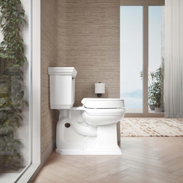 81m1ZNRhJmL._AC_SL1500_.jpg KOHLER 25876-0 Hyten Elevated Quiet-Close Round Toilet Seat, Contoured Seat with Grip-Tight Bumpers, Quick-Attach Hardware, White