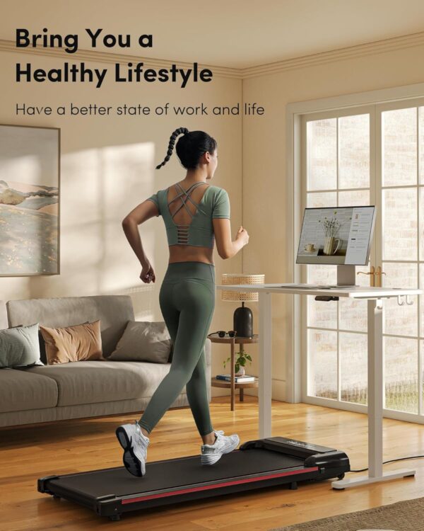 FEZIBO Walking Pad Treadmill, Under Desk for Home Office, 2 in 1 Portable, With Remote Control, Running Machine With LED Display