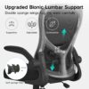Hbada Office Chair Ergonomic Desk Chair, Office Chairs with PU Silent Wheels, Breathable Mesh Computer Chair with Adjustable Lumbar Support, Flip-up Armrests, Tilt Function, Black