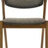 Coaster Home Furnishings - Malone - Set of 2 Fabric & Wood Arm Chairs - Armrests, Open Back, Padded Backrest and Seat - Mid-Century Modern - Dining Room and Kitchen - Brown and Dark Walnut - 105352