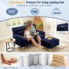 Hanherry 63.8" Sectional Sofa for Living Room, L Shape Couch 2 Seater Loveseat with Ottoman, Modern Chenille Fabric Small Sofa with Ottoman Footstool & Fluffy Armrests for Apartment, Small Space