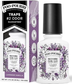 Poo-Pourri Before-You-Go Toilet Spray, Lavender Vanilla, 2 Fl Oz - Lavender, Vanilla and Citrus