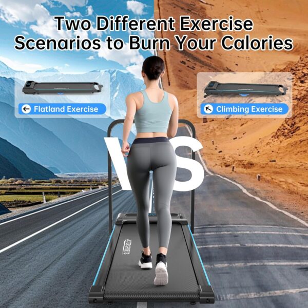 Foldable Walking Pad 2 in 1 Portable Treadmill for Home, 2.5HP Under Desk Treadmill, Remote Control Walking Pad Max Speed 3.8 MPH, Max Weight 300 lbs, Incline, Compact, LED Display