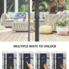 Sliding Glass Door Lock,LG2375 Sliding Door Locks for Glass Wooden Door,Biometric Fingerprint Keyboard Remote IC Card Smart Door Lock Security,Front Door,Patio,Home,Office,Hotel