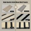 Acoustic Wood Wall Panels, 94.49” x 12.6” Soundproof Wall Panels, Wood Slat Wall Panels for Wall Decor (Smoking Walnut)