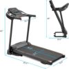 Compact Walking pad Treadmill - Small Folding Treadmill with Audio Speakers and Incline Adjuster Ideal for Walking and Jogging