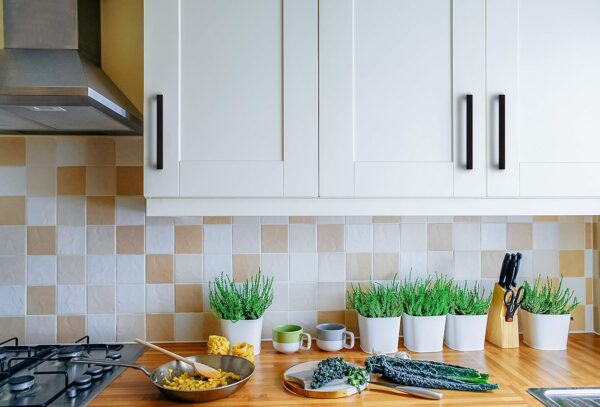 Ravinte 60 Pack 5 Inch Kitchen Square Cabinet Handles Matte Black Drawer Pulls for Cupboard Hardware