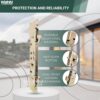 Amesbury Truth Dual Point 9-15/16" Mortise Lock (No FacePlate) with Anti-Slam Pin for Sliding Patio Glass Door Locking Mechanism Replacement | Fix and Repair Door Hardware Lock Set - Alloy Steel