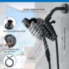 Black Shower Head with Handheld: 2-in-1 Shower Head High Pressure with Rainfall Showerhead Handheld Showerheads Detachable Shower Heads with Hose 2.5GPM Double Shower Head Dual Shower Heads Cambo