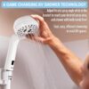 Waterpik Transform Pivoting RV Shower Head with Ultra-Flexible Hose and Pause Switch, Great for Campers, Trailers, Boats, 5-Mode with High Pressure Sprays, White, PHR-551E