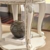 Signature Design by Ashley Realyn French Country Two Tone Round End Table, Chipped White
