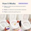 BLUELAND Toilet Bowl Cleaner Tablets, 28 Count, Lemon Cedar, Plastic-Free, No Harsh Chemicals, Plant-Based