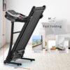 Merax Electric Folding Treadmills for Home 3 Level Incline Treadmill with Pulse Sensors, 2.5 HP Quiet Brushless with USB Charge Station, 7.5 MPH, 300 lbs Capacity
