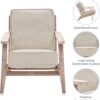 81tyGLj37LL._AC_SL1500_.jpg BELLEZE Mid Century Modern Chair with Sturdy Wood Frame, Upholstered Linen Arm Chair, Easy Assembly Comfortable Accent Chair for Living Room, Bedroom or Office - Maximus (Natural)