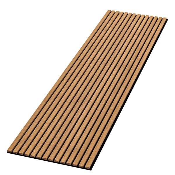 94"" L x 24"" W Acoustic Wood Wall Paneling, Decorative Sound Proof Panels for Walls and Ceilings, 3D Slat Wood Wall Panels (Set of 10) (American Oak), ACP10