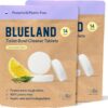 BLUELAND Toilet Bowl Cleaner Tablets, 28 Count, Lemon Cedar, Plastic-Free, No Harsh Chemicals, Plant-Based