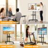 81upuar9GUL._AC_SL1500_.jpg Mobile TV Stand with Upgraded Wheels for 32-75 Inch TVs up to 88 lbs, Height Adjustable Rolling TV Stand with Laptop Shelf, Mobile TV Cart with Heavy Duty Structure for Living Room, Patio, Office