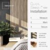 Two Acoustic Wood Wall Veneer Slat Panels - Natural Oak | 94.49 x 12.6 Each | 16.54 sq ft. Coverage | Use for Soundproof Paneling, Interior Design, Outdoor Space, Van Restorations