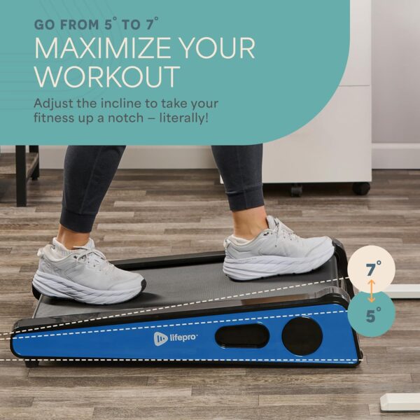 Lifepro Smallest Portable 30in Small Mini Walking Pad Treadmill Installation Free, Adjustable Incline, Under Desk Work Compact Treadmills for Home/Office - Max Load 220Lbs & Speed 3MPH