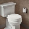 81wtnK3PcnL._AC_SL1500_.jpg KOHLER 25876-0 Hyten Elevated Quiet-Close Round Toilet Seat, Contoured Seat with Grip-Tight Bumpers, Quick-Attach Hardware, White