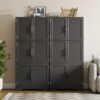 Cozy Castle Kitchen Pantry Cabinet with Soft Doors and Adjustable Shelves 68.5", Freestanding Cupboard for Dining Room Living Room Bathroom Linen & Laundry Black