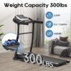 Merax Electric Folding Treadmills for Home 3 Level Incline Treadmill with Pulse Sensors, 2.5 HP Quiet Brushless with USB Charge Station, 7.5 MPH, 300 lbs Capacity