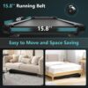 Walking Pad with Incline, Under Desk Treadmill for Home Office, 2.5HP Portable Treadmills with Panel & Remote Control, 4 in 1 Walking Running Machine Manual Incline, Compact Treadmill 265LB Capacity