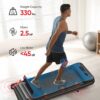 WELLFIT 10% Incline Treadmills for Home, Under Desk Walking Pad 330+lbs Weight Capacity, Foldable Treadmill for Small Space Apartment, Portable Easy to Move Upright Place, Long Stride, Space Saver