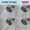 Delta 75617 Universal Showering Components 1.75 GPM Multi Function Shower Head - Matte Black