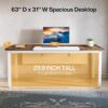 Tribesigns Office Desk with Cabient,63 inches L Shaped Computer Desk with Drawers and Mobile File Cabinet, Executive Desk for Home Office Furniture Sets