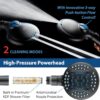 AquaCare 4X High Pressure 10-mode Filter Handheld Shower Head with Dual Power Wash - Clean Tub, Tile & Pets, Remove Chlorine, Metals & Toxins from Water to Protect Skin, Hair & Nails. Matte Black