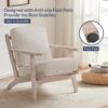 81zzCufrS-L._AC_SL1500_.jpg BELLEZE Mid Century Modern Chair with Sturdy Wood Frame, Upholstered Linen Arm Chair, Easy Assembly Comfortable Accent Chair for Living Room, Bedroom or Office - Maximus (Natural)