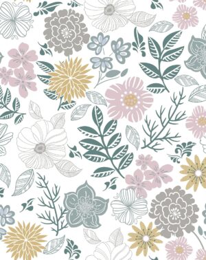 Rugreat Modern Floral Peel and Stick Wallpaper Boho Flower Leaf Contact Paper for Cabinets and Drawers Self Adhesive Removable Wallpaper for Bedroom Bathroom Waterproof Multicolor 393inL 17.3inW