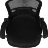 Flash Furniture Porter High Back Black Mesh Ergonomic Swivel Office Chair with Black Frame and Flip-up Arms