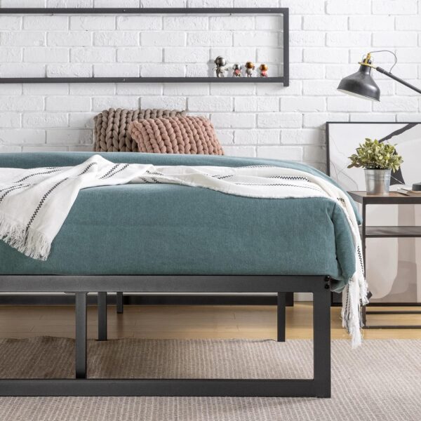 ZINUS Abel Metal Platform Bed Frame, Mattress Foundation with Steel Slat Support, No Box Spring Needed, Easy Assembly, Queen