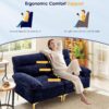 Hanherry 63.8" Sectional Sofa for Living Room, L Shape Couch 2 Seater Loveseat with Ottoman, Modern Chenille Fabric Small Sofa with Ottoman Footstool & Fluffy Armrests for Apartment, Small Space